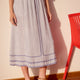 Sophia Skirt - Blue Stripe