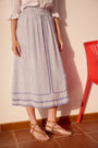 Sophia Skirt - Blue Stripe