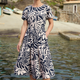 Madeleine Dress - Midnight/Ecru