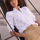 Alina Blouse - White Embroidery