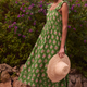 Sophia Smocked Sundress - Green Woodblock