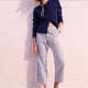 Everly Stripe Trousers - Blue/Ivory