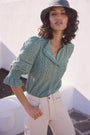 Frankie Blouse - Sage Green Broderie