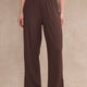 Sienna Split Hem Trouser - Cocoa