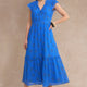Miah Silk Blend Dress - Regatta Blue