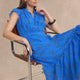 Miah Silk Blend Dress - Regatta Blue