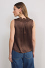 Amelie Silk Top - Warm Cocoa