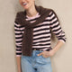Cath x WYSE Brigitte Jumper - Brown/Pink Stripe