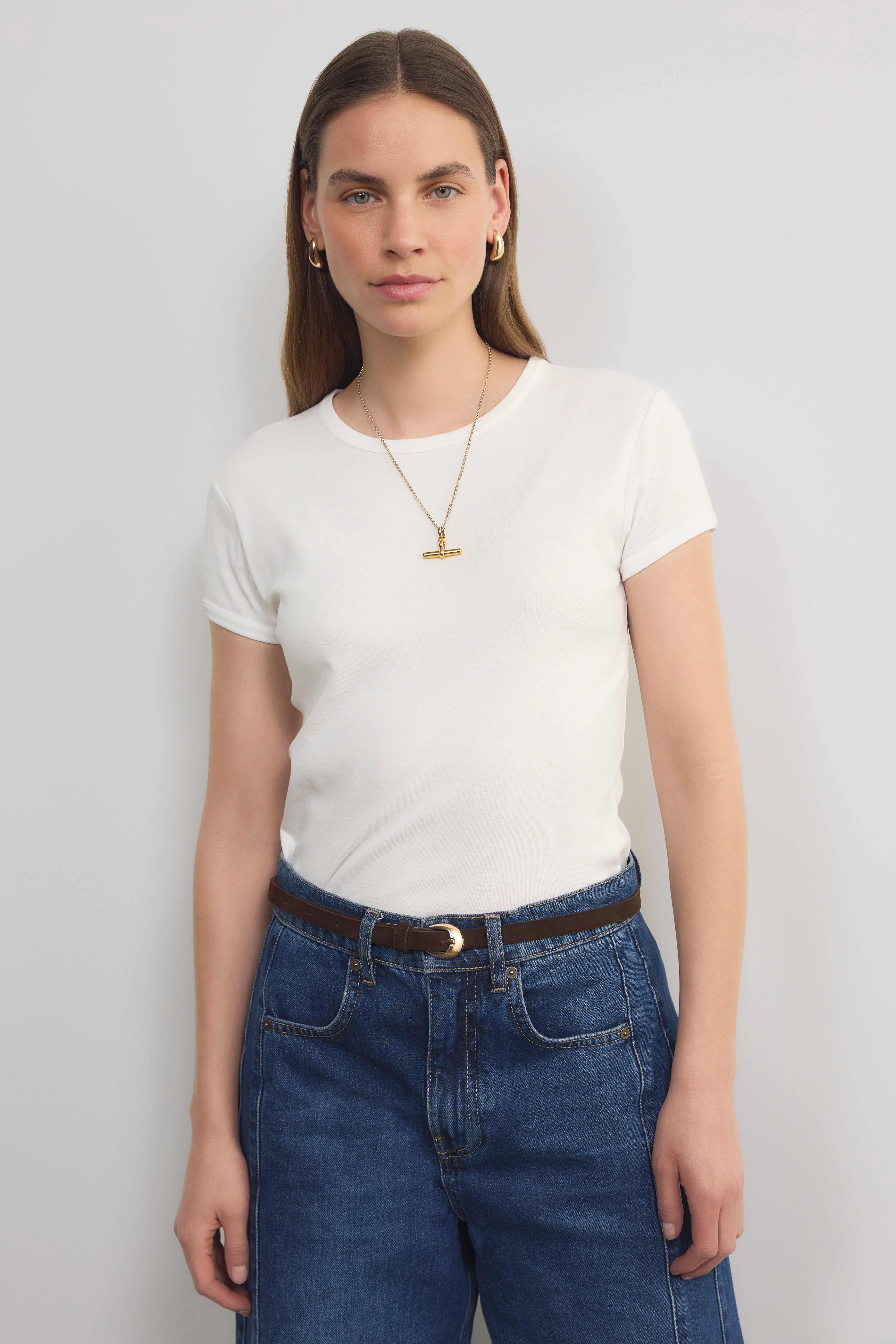 Crissy Slim Tee - White