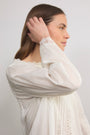 Renee Blouse - White Embroidered