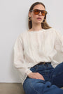 Renee Blouse - White Embroidered