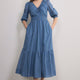 Piper Dress - Chambray Geo Stamp