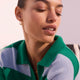 DB X Wyse Stripe Polo Jumper - Jade Green/French Blue
