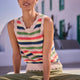 Lola Crochet Tank - Multi Stripe