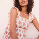 Sophia Dress - Ivory Woodblock