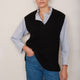Sacha Merino V-Neck Tank - Black
