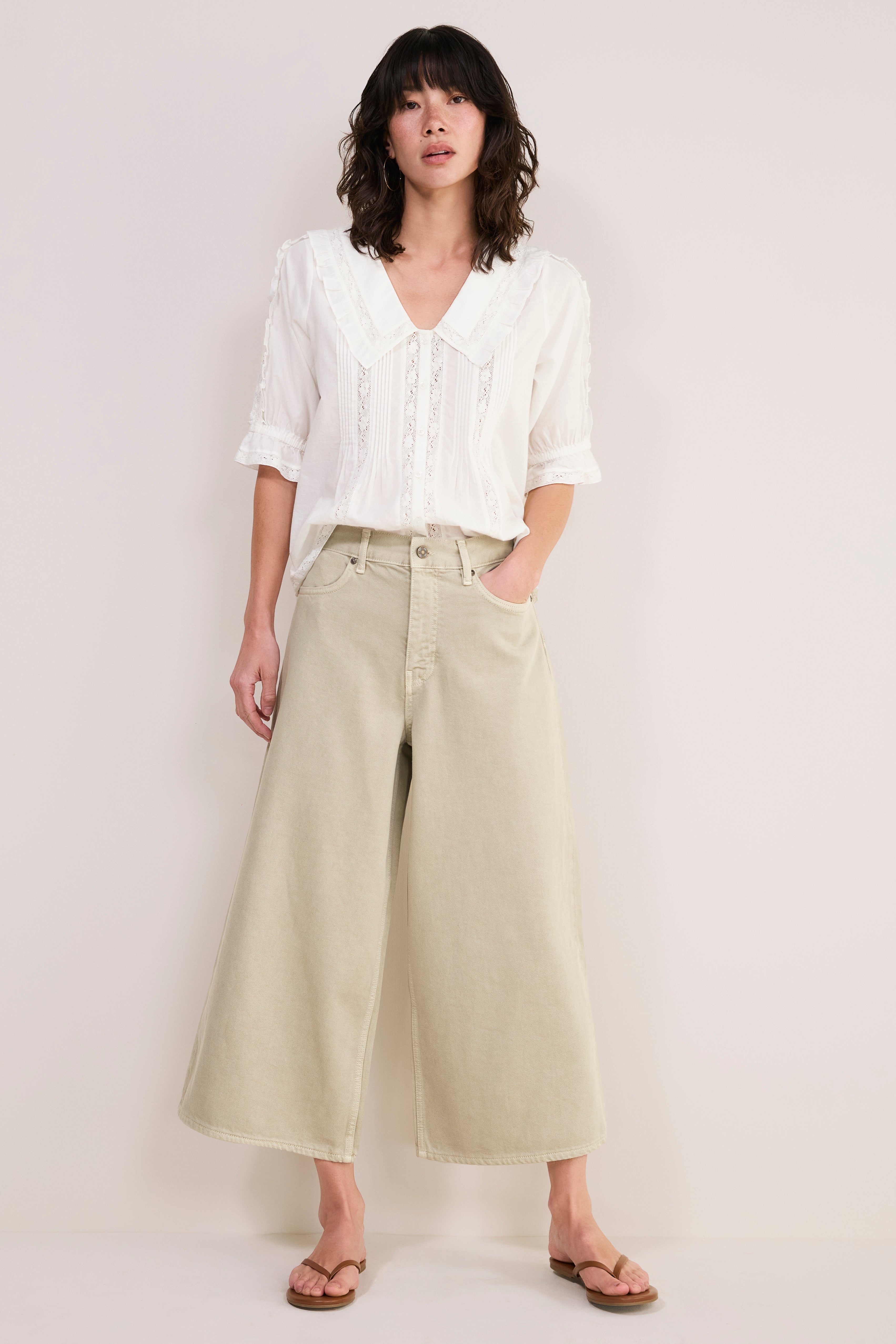 Sadie Culotte Jean - Soft Sage
