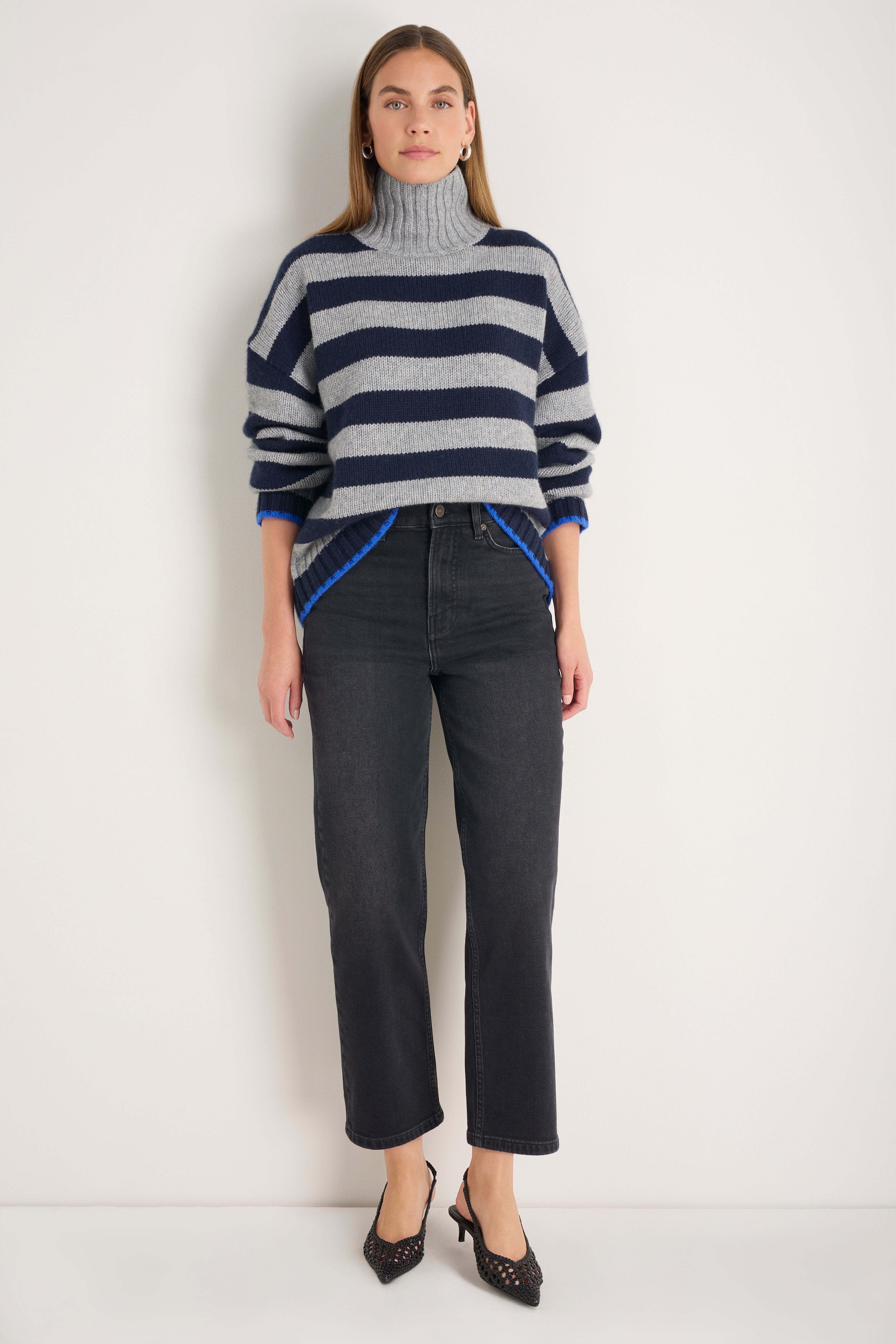 Saffie Straight Leg Jean - Washed Black