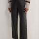 Sasha Leather Straight Leg Trouser - Black