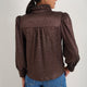 Back view of the metallic top showing its silhouette.