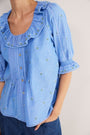 Scarlet Blouse - Chambray Embroidered