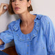 Scarlet Blouse - Chambray Embroidered
