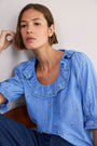 Scarlet Blouse - Chambray Embroidered