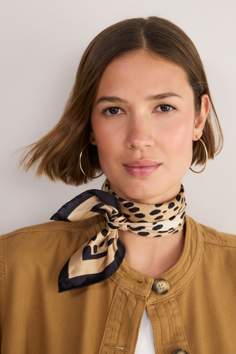 Serena Silk Scarf - Cheetah