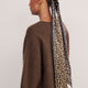Serena Slim Silk Scarf - Leopard