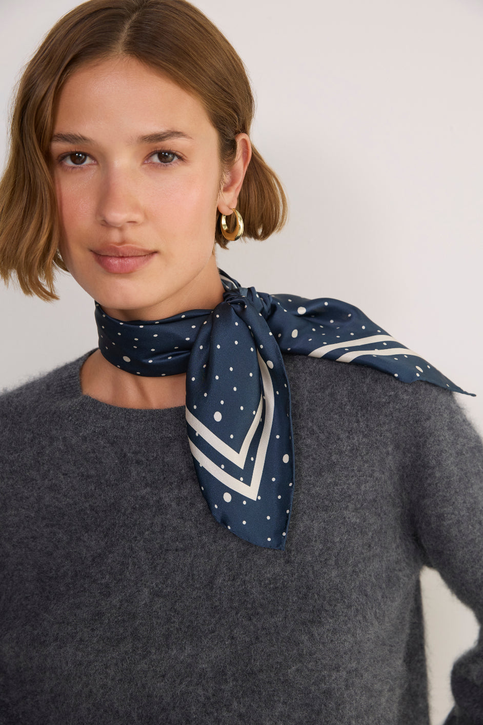 Serena Silk Scarf - Midnight Spot