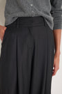 Sheila Wool Culotte Trouser - Black