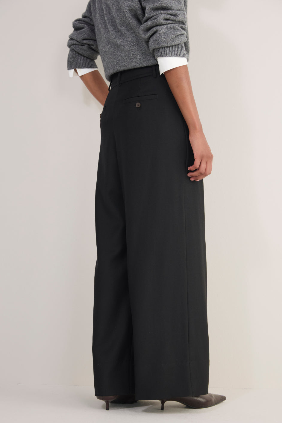 Sheila Wool Trouser - Black