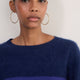 Sienna Brushed Jumper - Midnight/Purple Stripe