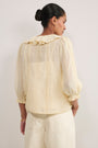 Sierra Silk Blend Blouse - Oyster