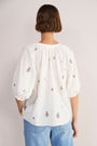 Skye Blouse - White Embroidered