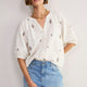 Skye Blouse - White Embroidered