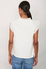 Skye Woven Mix Top - Ivory