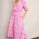 Ophelie Skirt - Pink Ikat