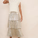 Solange Sequin Skirt - Silver