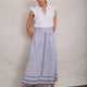 Sophia Skirt - Blue Stripe
