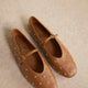 Stella Leather Studded Ballet Flat - Tan