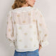 Stella Ruffle Blouse - Ivory Floral Cluster