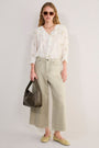 Stella Ruffle Blouse - Ivory Floral Cluster