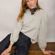 Stephanie Crew Neck Top - Grey Marl