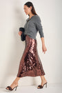 Suzy Sequin Skirt - Cocoa