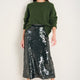Suzy Sequin Skirt - Deep Olive
