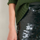 Suzy Sequin Skirt - Deep Olive