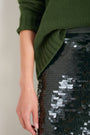 Suzy Sequin Skirt - Deep Olive