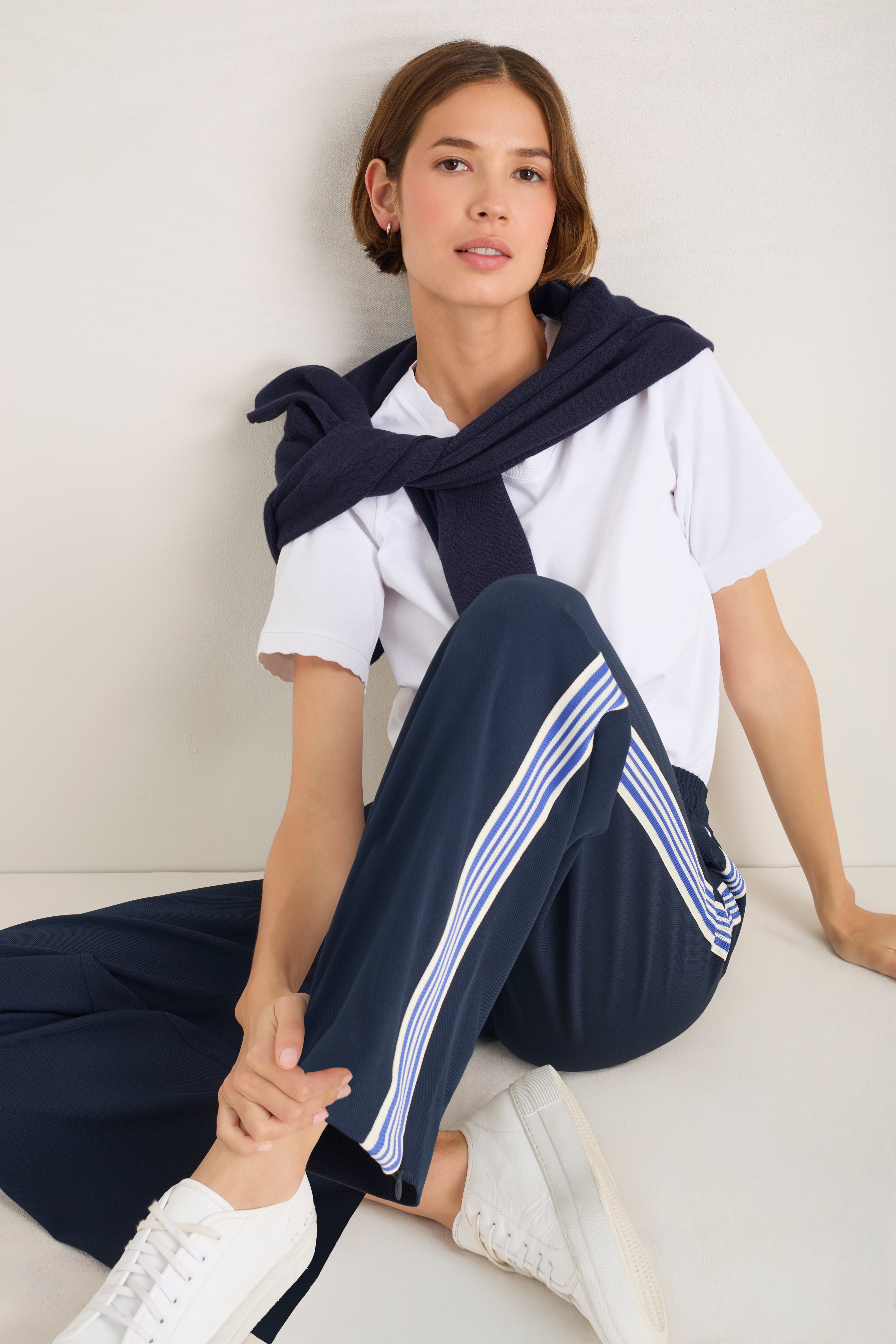 Suzy Side Stripe Trouser - Midnight