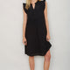 Tabitha Short Broderie Dress - Black